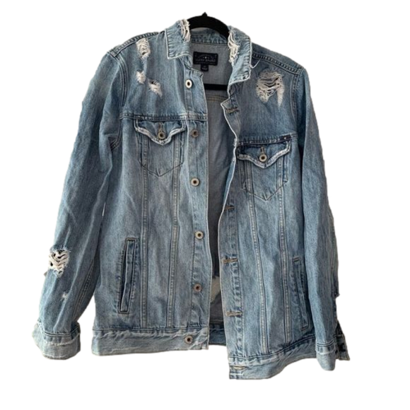 Lucky Brand Jackets & Blazers - Lucky Brands Light Denim Jacket Size Medium Distressed Great Condition